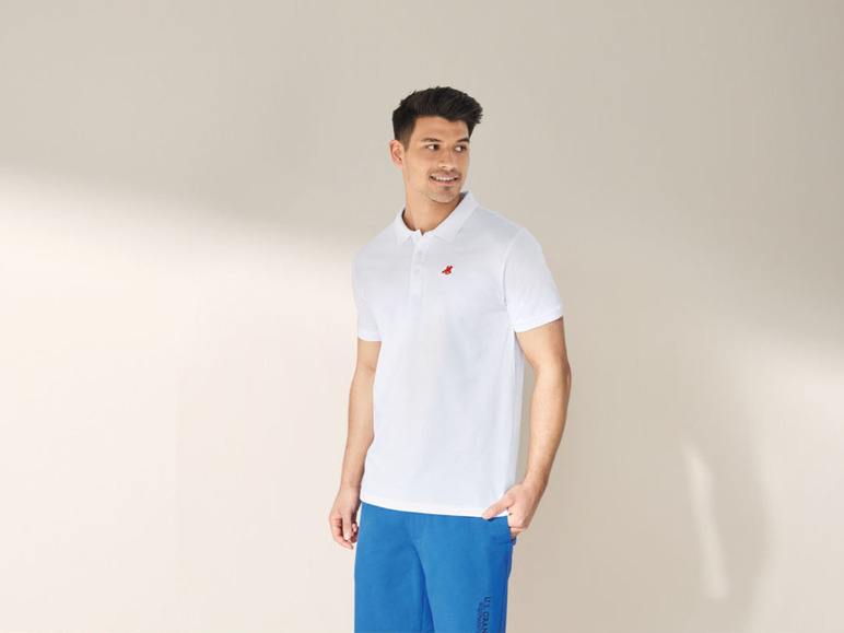 Gehe zu Vollbildansicht: LIVERGY® x Grand Polo Herren Poloshirt, Slim Fit, in Pikee-Qualität - Bild 3