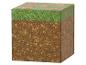 Würfel mit Gras-, Erd- und Pilztexturen.