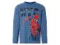 Blaues Langarmshirt mit Spider-Man-Aufdruck und dem Text „NEW YORK CITY“.