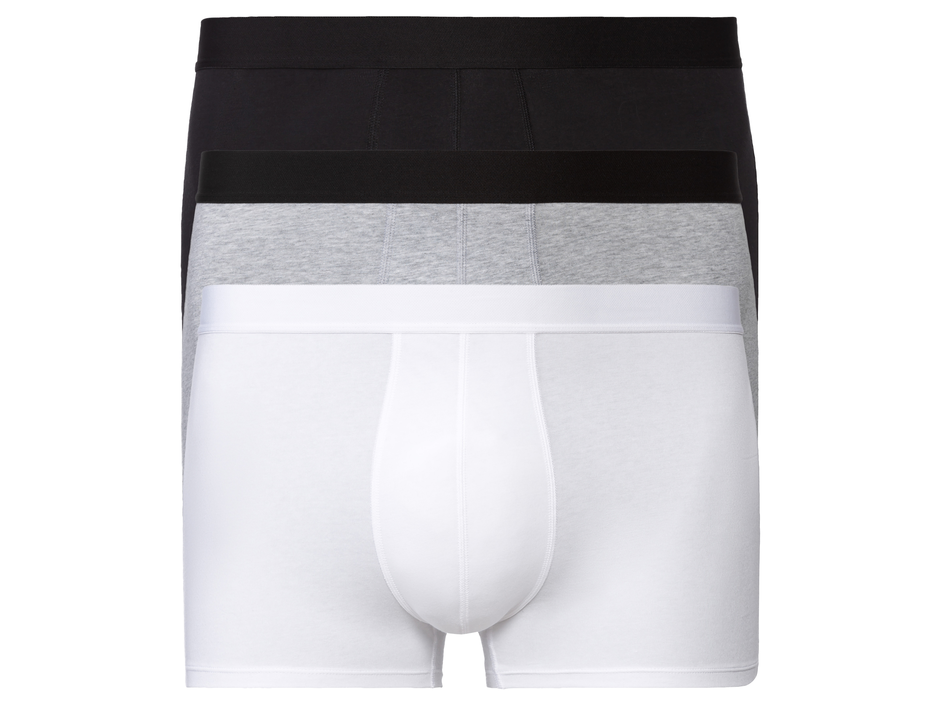 LIVERGY® Herren Boxer, 3 Paar (8/XXL, schwarz/grau/weiß) | 04334036057209