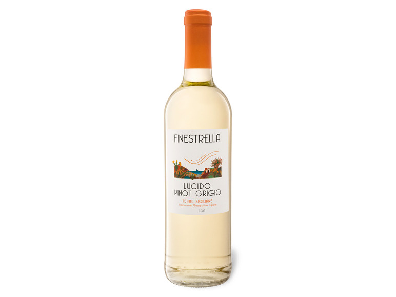 Gehe zu Vollbildansicht: Finestrella Lucido Pinot Grigio Terre Siciliane IGT trocken, Weißwein 2021 - Bild 1