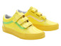 Gelbe Vans Old Skool Sneaker mit Klettverschluss und Haribo-Bären-Print.