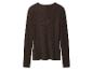 Dunkelbraunes geripptes Langarm-Top