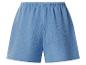 Blaue Damen-Baumwollshorts mit elastischem Bund