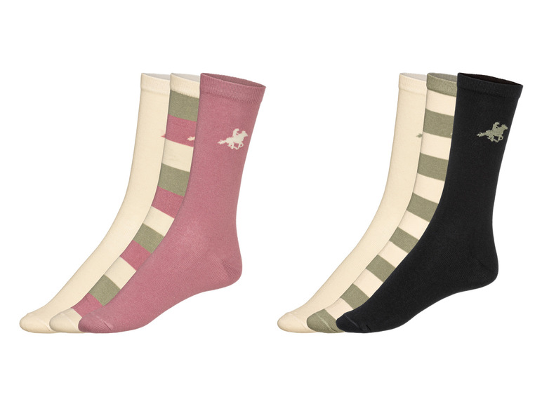Gehe zu Vollbildansicht: esmara® x Grand Polo Damen Socken, 3 Paar, hoher Baumwollanteil - Bild 1