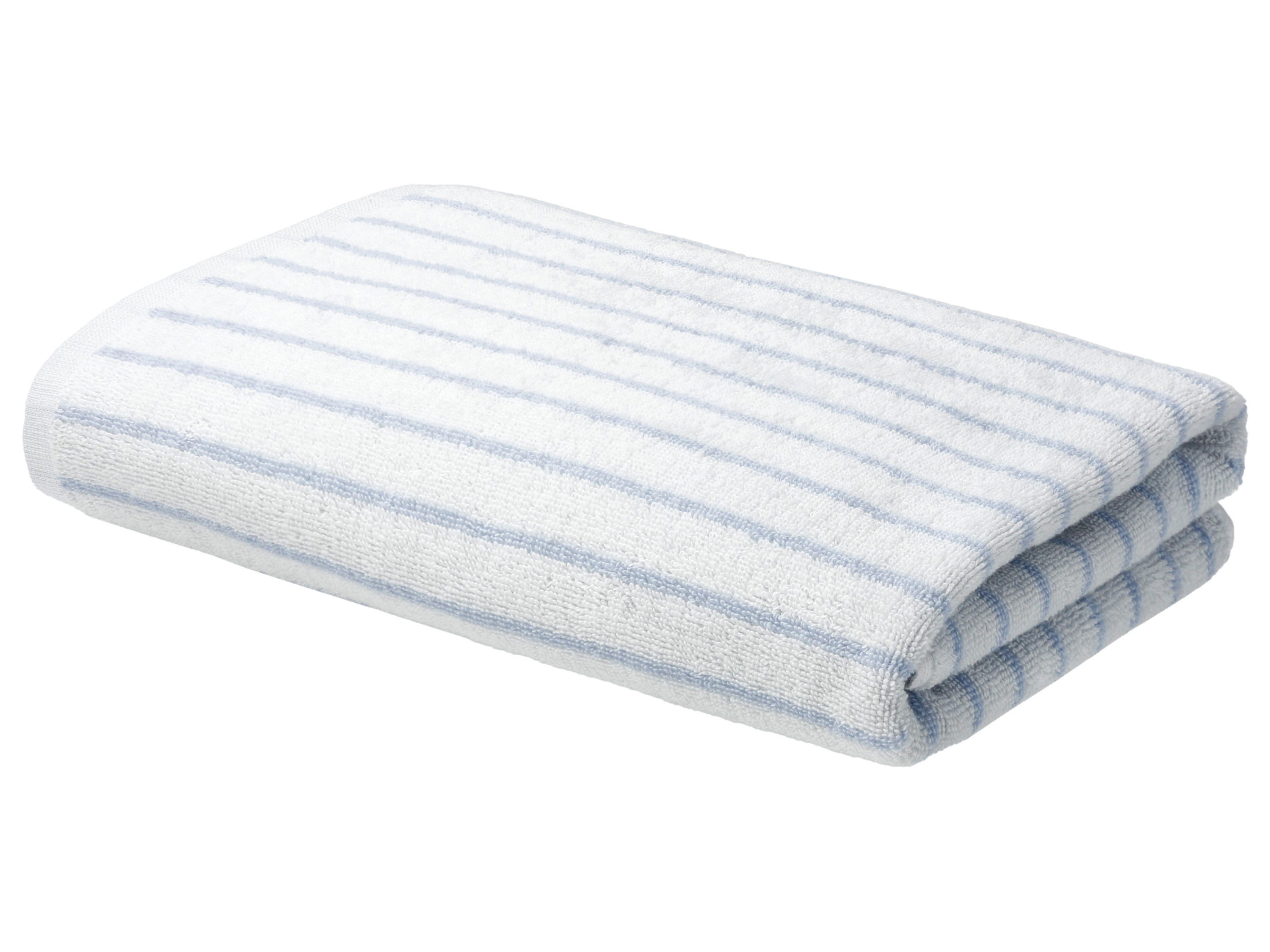 LIVARNO® Frottier-Duschtuch, 70 x 140 cm (hellblau/dunkelblau)