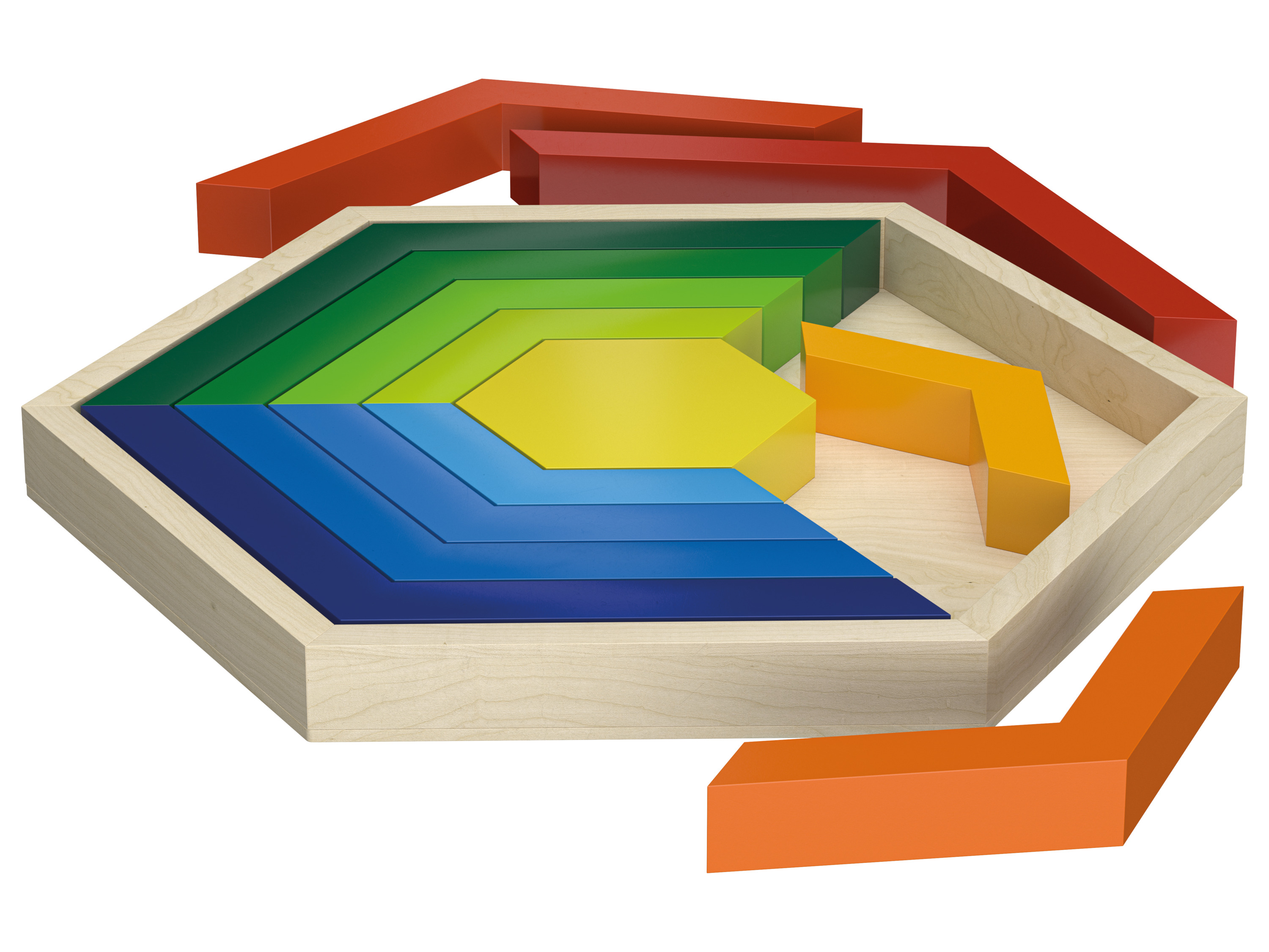 LUPILU® Regenbogen-Stapelwürfel / Regenbogen-Legespiel / Regenbogen-Stecktürme / Mosaik-Spiel
