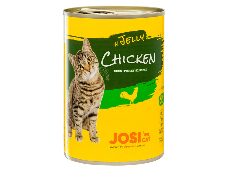 Gehe zu Vollbildansicht: JosiCat Katzennassnahrung Huhn in Jelly, 12 x 400 g - Bild 2