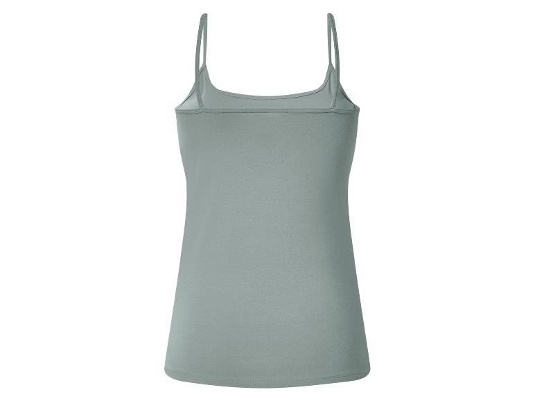 Damen-Spaghettiträger-Top in Graugrün, Rückansicht