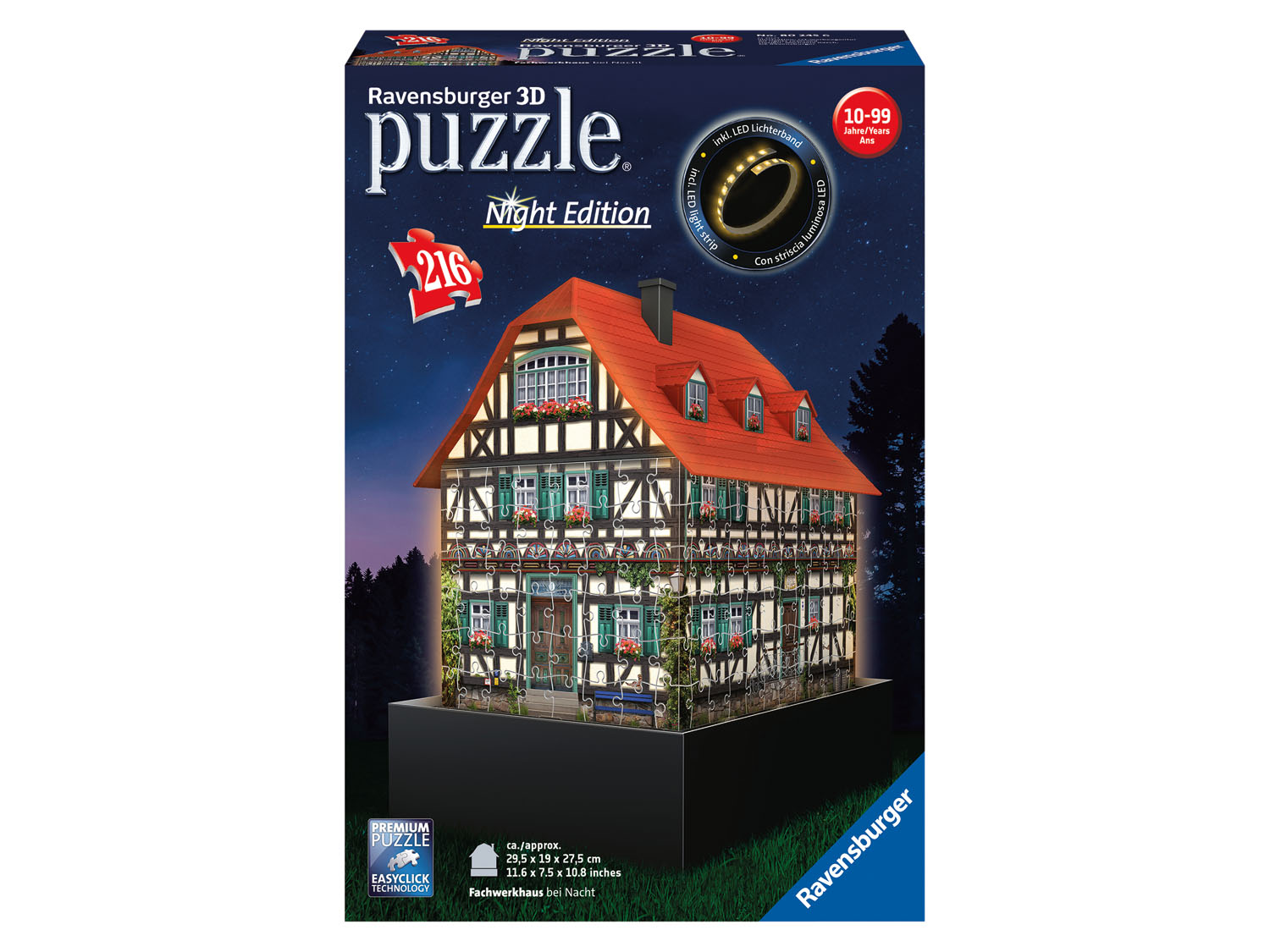 Thumbnail - Ravensburger 3D Puzzle Gebäude leuchtend (Schwarzwaldhaus)