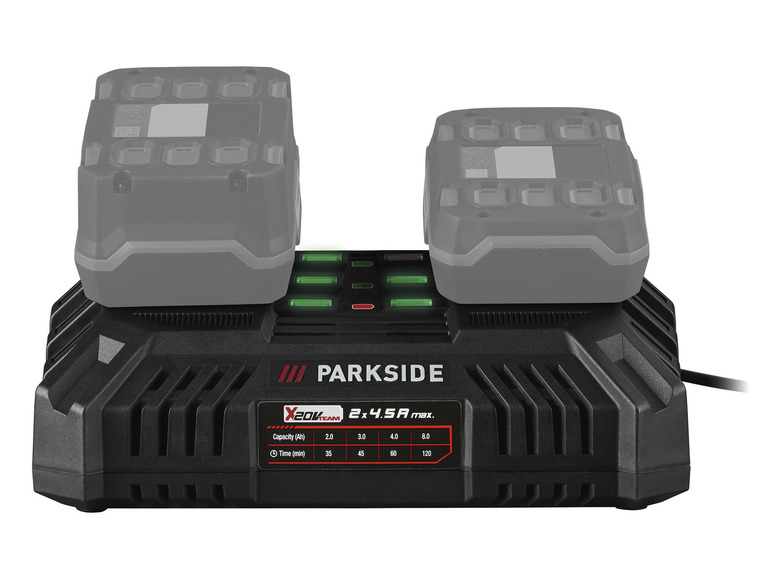 Gehe zu Vollbildansicht: PARKSIDE® 20 V Akku-Doppelladegerät »PDSLG 20 B1«, 2 x 4,5 A - Bild 5