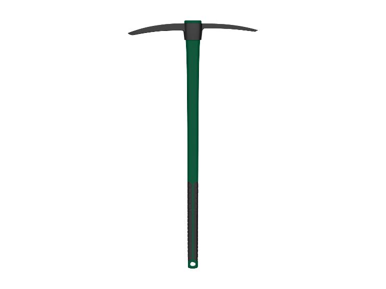 Pickaxe mit dunkelgrünem Stiel.