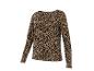 Damen-Langarmshirt mit Leopardenmuster