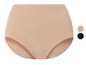 Beige nahtlose High-Waist-Slip.