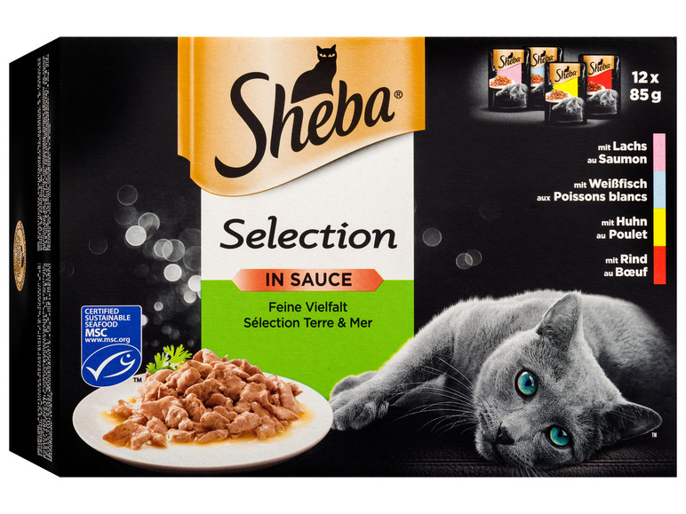 Gehe zu Vollbildansicht: Sheba Multipack Selection in Sauce Feine Vielfalt, 4 x 12 x 85 g - Bild 2