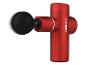 Rotes Vitalmaxx Massagepistole mit rundem Massagekopf.