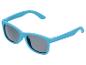 Blaue Sonnenbrille mit grauen Gläsern