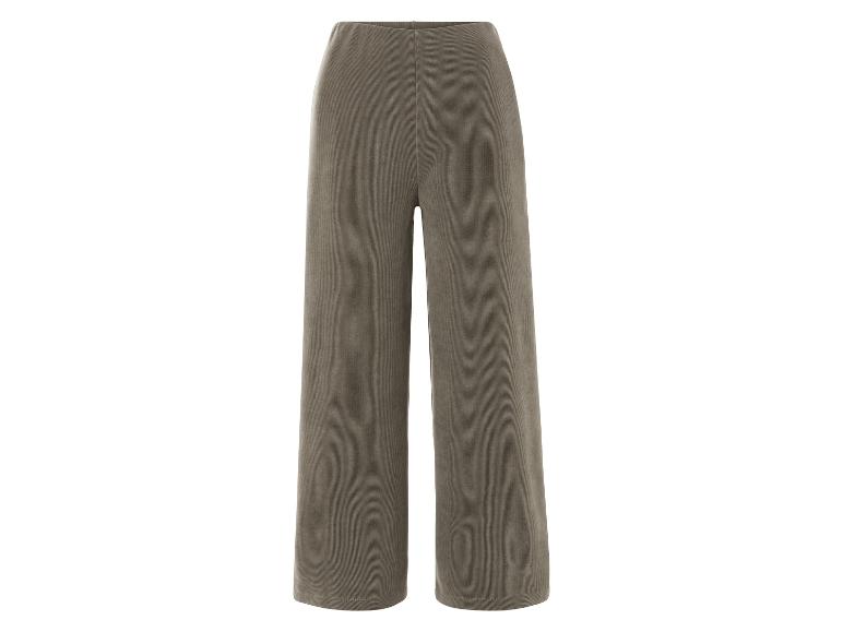 Dunkelbraune Cordhose für Damen.