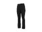 Schwarze Damen-Yogahose mit weitem Bein und hohem Bund, Vorderansicht.