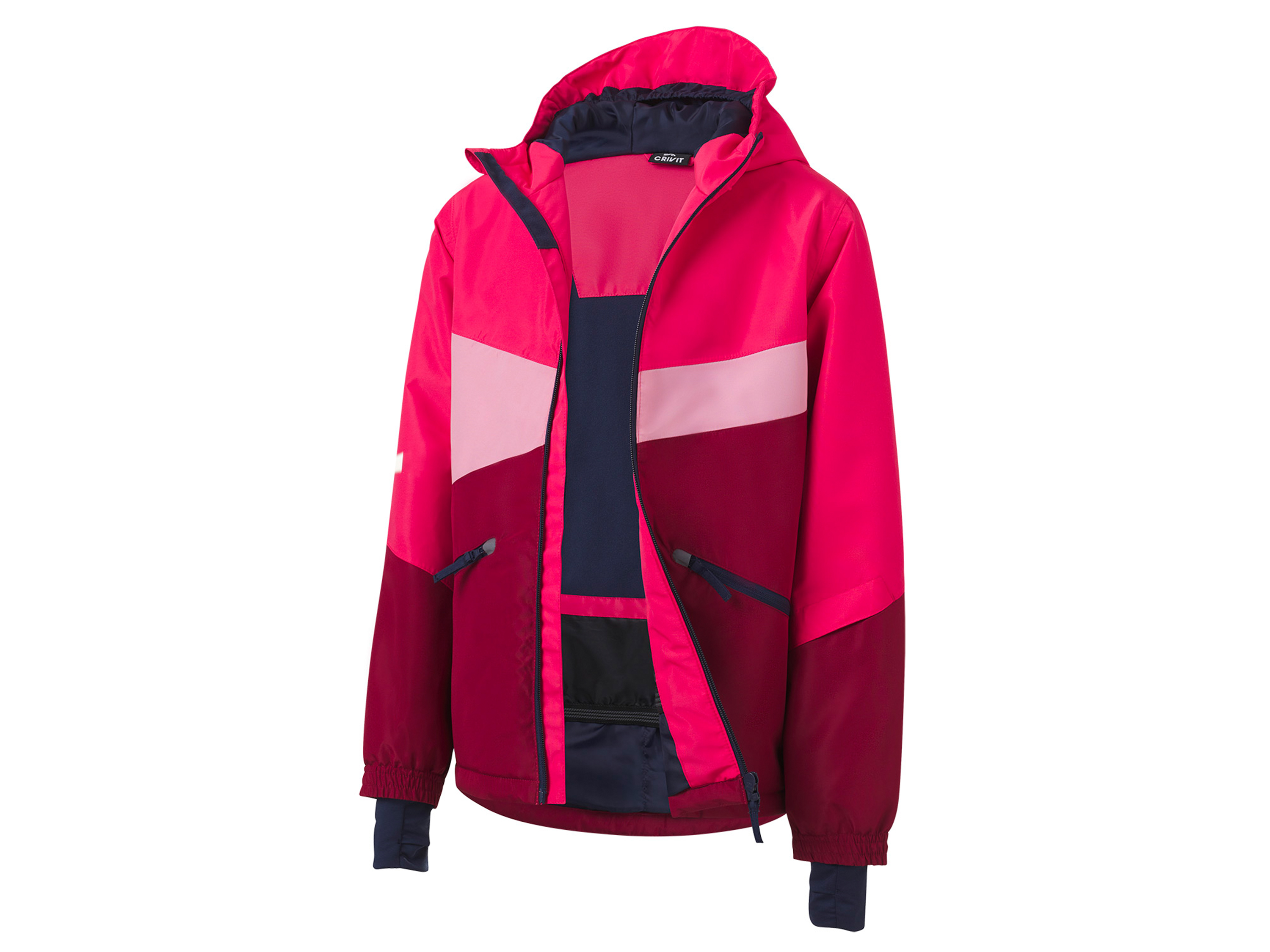 CRIVIT Mädchen Skijacke (orange/pink, 146/152) | 04055334971553