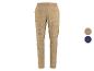 Hellbraune Tweedhose mit einem Knopf, auch in Marineblau erhältlich.