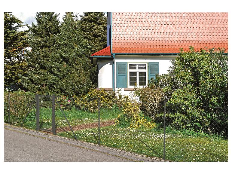 Set Maschendrahtzaun zum Einbetonieren 25m, anthrazit