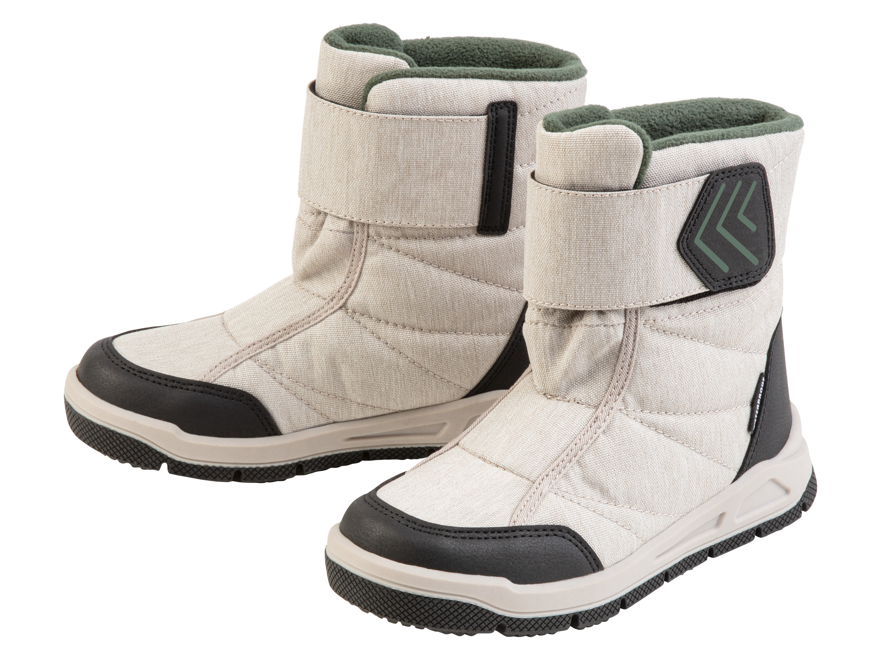 pepperts!® Kinder Mädchen Schneestiefel mit Warmfutter (Beige, 34)““ | } Farbe: beige, schwarz Muster: – Detail: Futter aus weichem, wärmendem Textil Verschlussart: Perfekte Passform und optimaler Halt durch Klettverschlüsse Laufsohle: Profilierte TPR-Laufsohle Material: Obermaterial: wasserbasiertes PU, Polyester-Mesh Futter: Fleece Decksohle: Fleece, Aluminium Laufsohle: TPR Größe: 31 – 36 Meine Lidl-Größe – so einfach gehts Einfach den Lidl-Größenrechner besuchen. Für deine Personengruppe und Produktgruppe die gemessenen Körpermaße eintragen und dann den Berechnen-Button betätigen. Schon wird dir deine Größe angezeigt.““