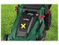 Rasenmäher mit Schnitthöhenverstellung von 25 bis 75 mm, Geräuschpegel 90 dB.