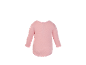 Rosa Langarm-Babybody, Rückansicht.