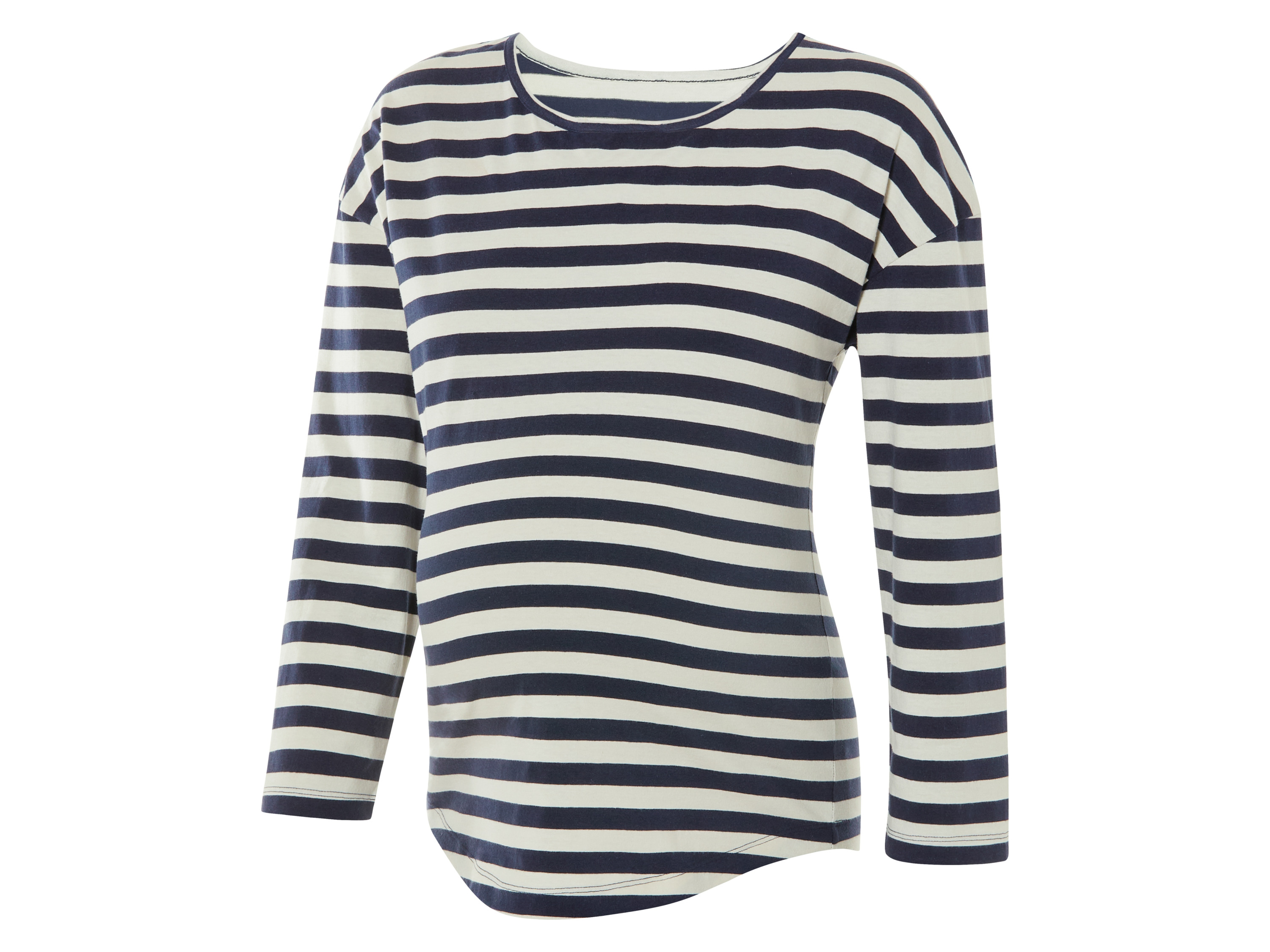 Thumbnail - esmara® Damen Pyjama lang Umstand (XS(32/34), Streifen/dunkelblau)""