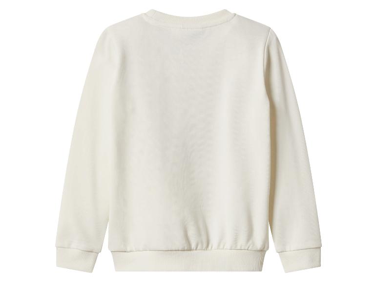 Cremefarbenes Langarm-Sweatshirt für Damen, Rückansicht