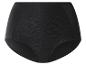 Schwarzer High-Waist-Slip mit strukturiertem Blumenmuster