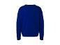Ein dunkelblauer Pullover von hinten.