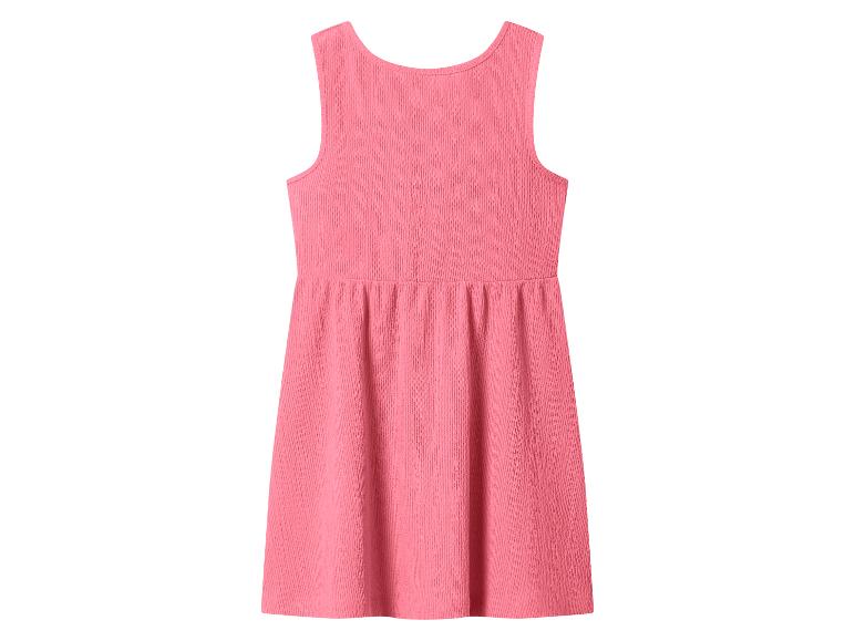 Rosa ärmelloses Damenkleid mit Waffelstruktur