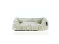 Beige Hundebett aus Cord.