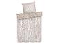 Bettwäsche-Set mit beigem und weißem geometrischem Muster
