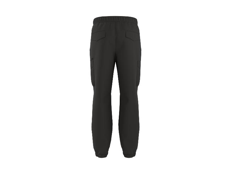 Schwarze Herren-Jogginghose mit Taschen, Rückansicht