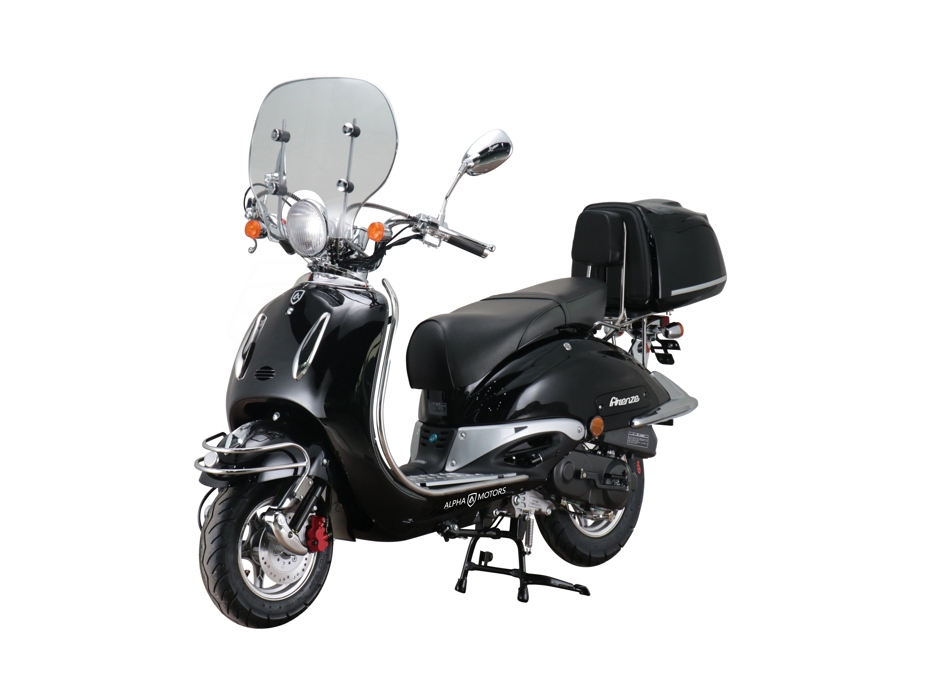 ALPHA MOTORS Motorroller Retro Firenze Limited 50 ccm EURO 5 (Schwarz, 25 km/h) – Bild 2 von 4