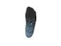 Einzelner dunkelgrauer und blau gestreifter Socken mit dem Text „HE-HE 31-34“ an der Seite.