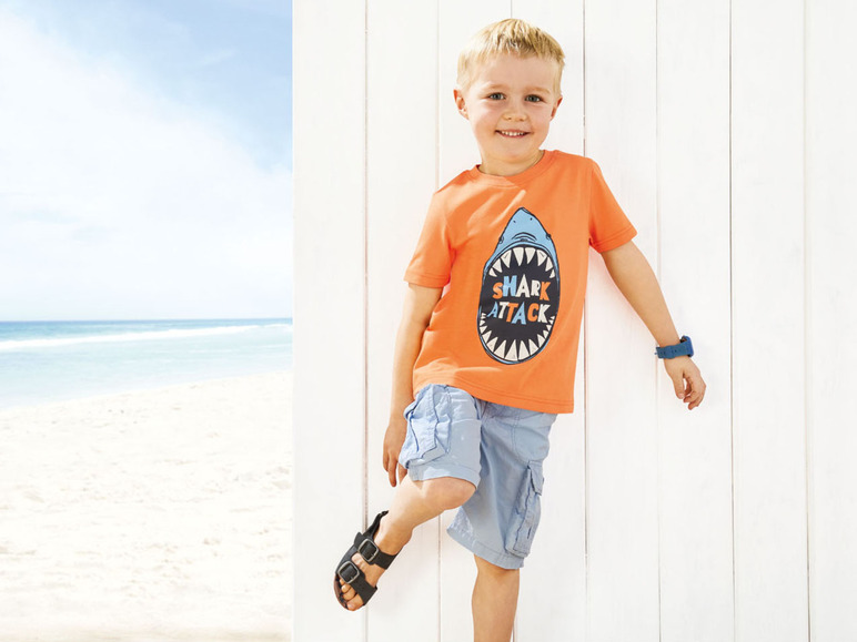 Gehe zu Vollbildansicht: LUPILU® Kleinkinder Jungen T-Shirt, 3 Stück, aus reiner Baumwolle - Bild 16