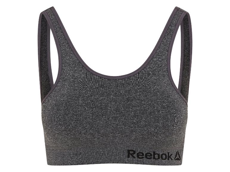 Ein grauer Sport-BH von Reebok.