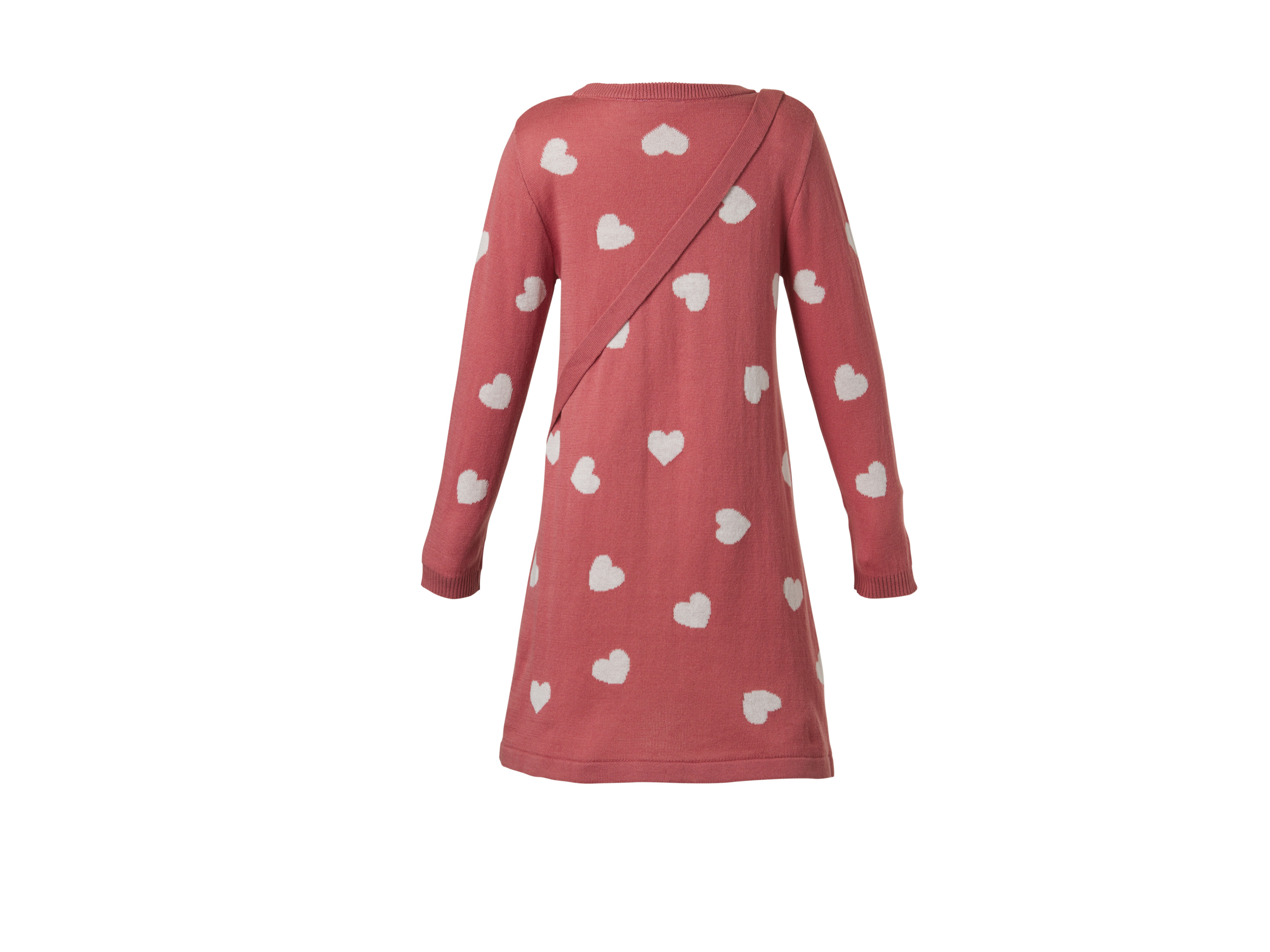 LUPILU® Kinder Strickkleid mit Tasche (Rosa, 122/128) – Bild 3 von 3