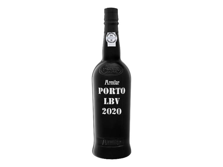 Schwarze Flasche Armilar Porto LBV 2020 mit Garantiesiegel.