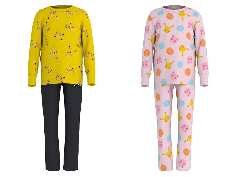 LUPILU® Kinder-Pyjamas mit Pokémon-Motiven in Gelb und Rosa.