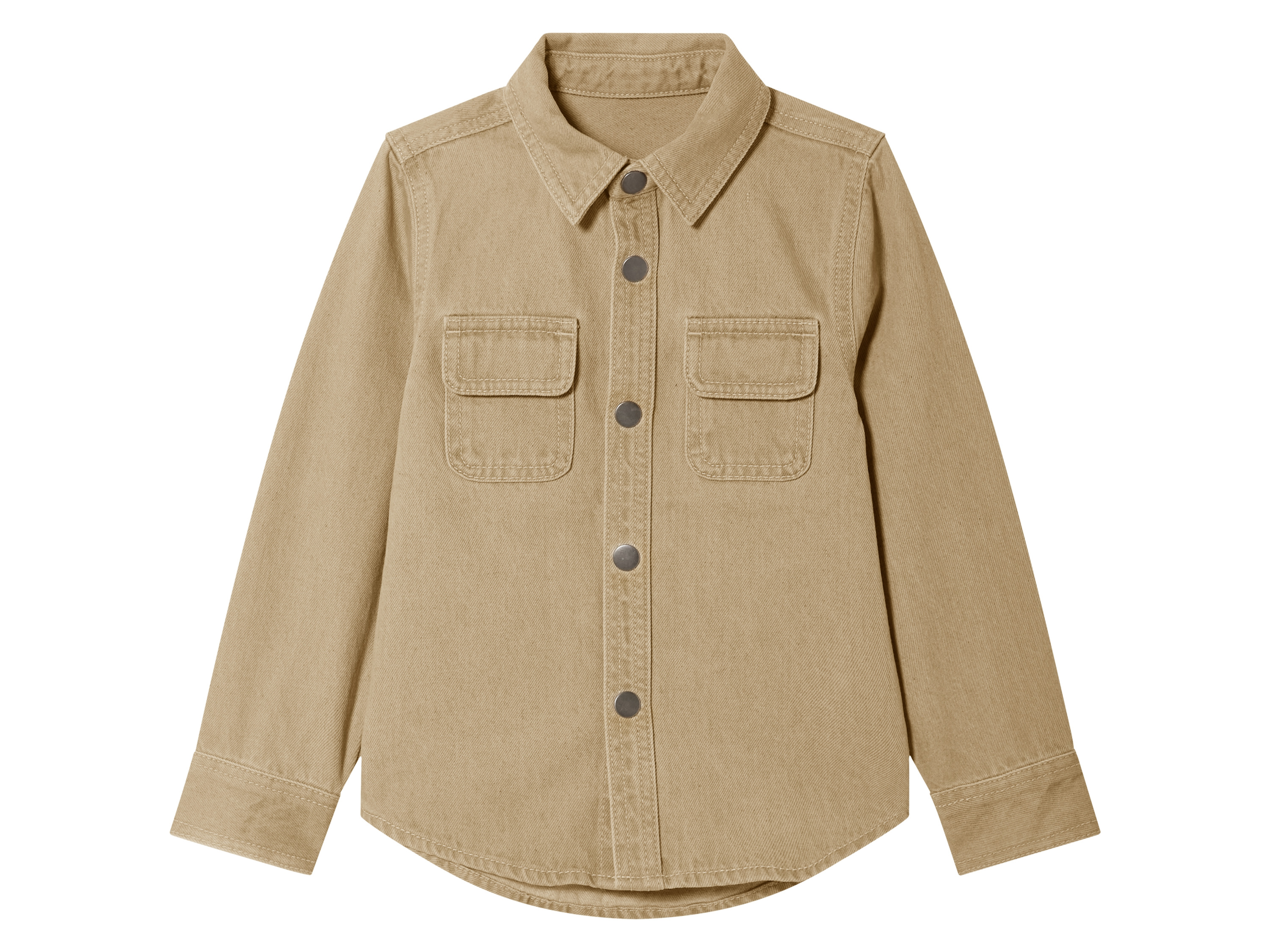 lupilu® Kleinkinder Jungen Jeansjacke (Beige, 128)““ | aufgesetzte Brusttaschen mit Patte