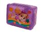Lila Paw Patrol Lunchbox mit Regenbogen.