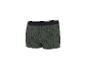 Herren-Boxershorts in Dunkelgrün mit Palmenmuster und schwarzem Bund.