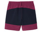 Dunkelblaue und weinrote kurze Hose für Kinder.