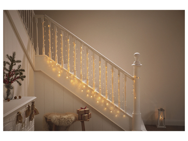 Gehe zu Vollbildansicht: LIVARNO home LED-Lichtervorhang, 8 Leuchtmodi, 220 LEDs - Bild 9