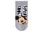 Graue Socken mit Mickey Mouse und dem Schriftzug 'Super Cool'